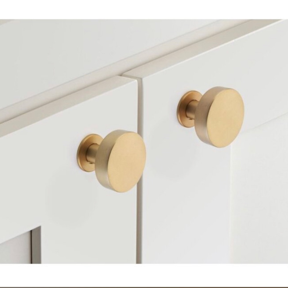 Emtek 86322US4 Satin Brass Cadet Cabinet Knobs 1.25" Solid Brass, SET OF 20
